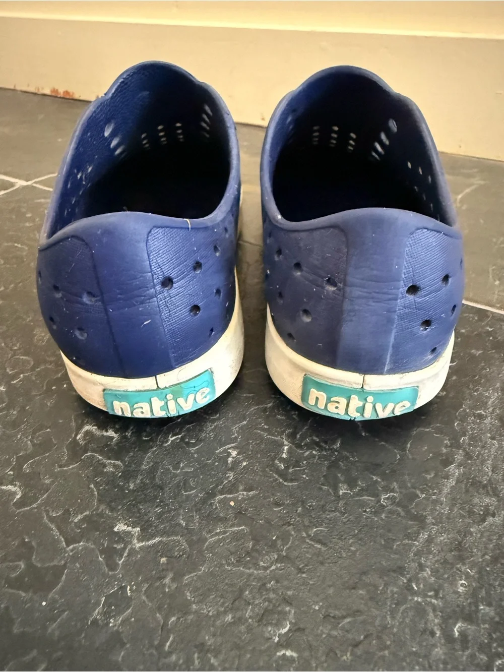Native Jefferson Navy and White Slip-On Rubber sneakers J3